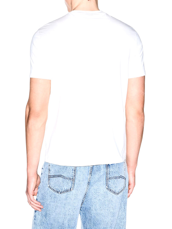 ARMANI EXCHANGE T-Shirt In Cotone Con Stampa Logo Armani Exchange - Crema
