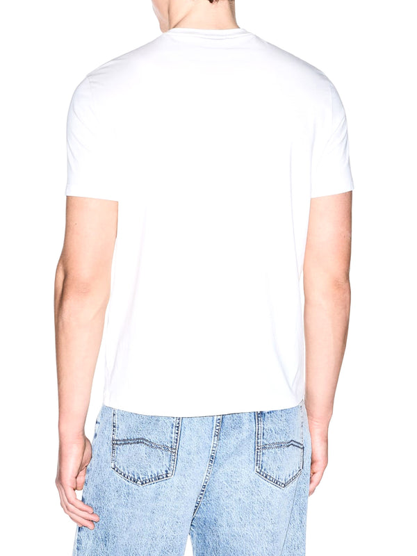Armani Exchange T-Shirt In Cotone Con Stampa Logo Armani Exchange - Crema