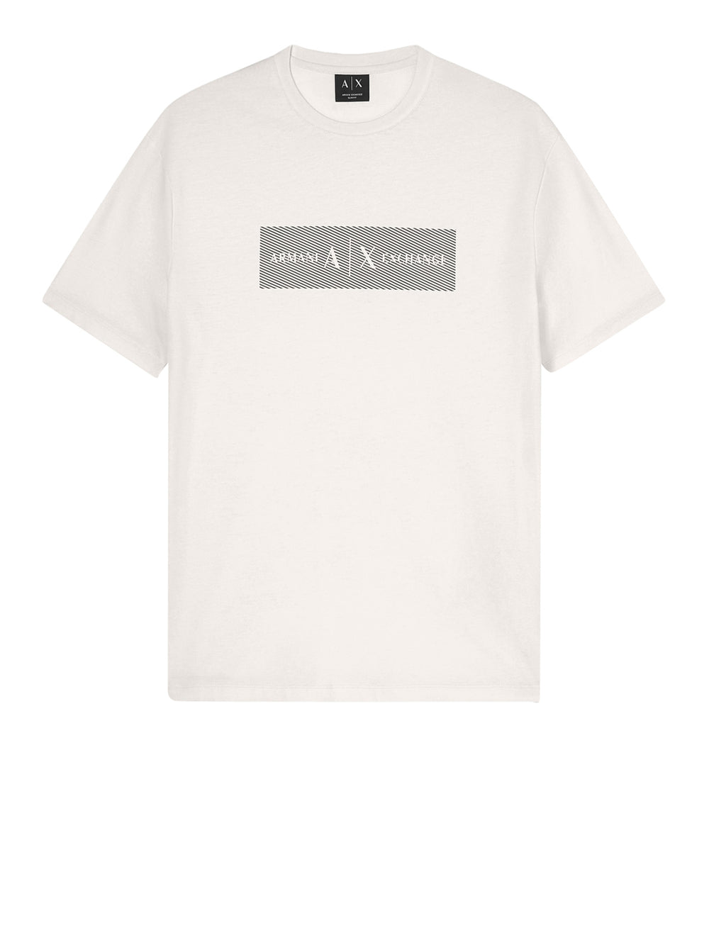 Armani Exchange T-Shirt In Cotone Con Stampa Logo Armani Exchange - Crema