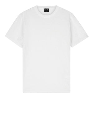 ARMANI EXCHANGE T-shirt Armani Exchange Slim Fit Jacquard in Cotone Mercerizzato Bianco