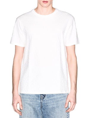 ARMANI EXCHANGE T-shirt Armani Exchange Slim Fit Jacquard in Cotone Mercerizzato Bianco