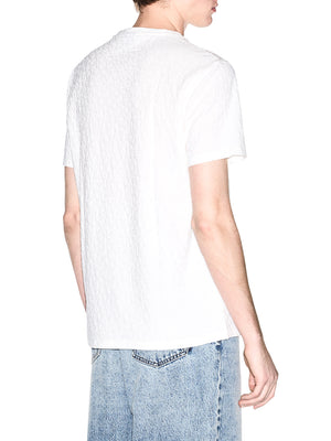 ARMANI EXCHANGE T-shirt Armani Exchange Slim Fit Jacquard in Cotone Mercerizzato Bianco