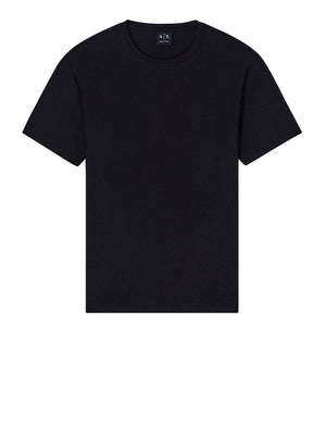 ARMANI EXCHANGE T-shirt Armani Exchange Slim Fit Jacquard in Cotone Mercerizzato Nero