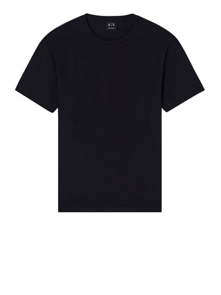 ARMANI EXCHANGE T-shirt Armani Exchange Slim Fit Jacquard in Cotone Mercerizzato Nero
