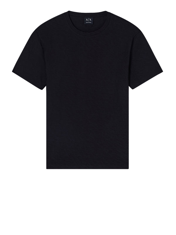 ARMANI EXCHANGE T-shirt Armani Exchange Slim Fit Jacquard in Cotone Mercerizzato Nero