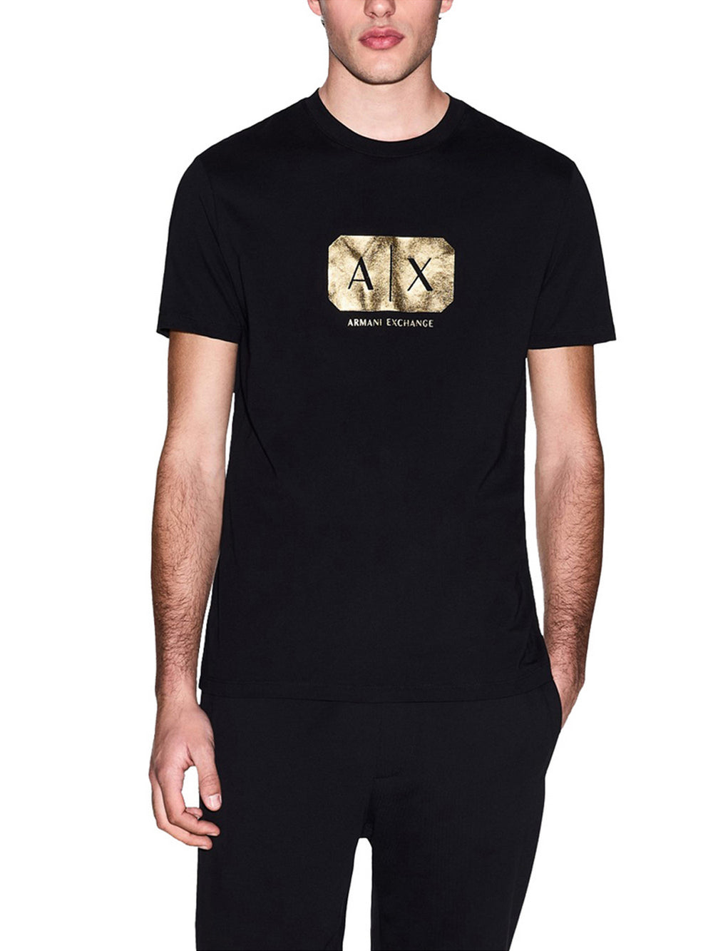 Armani Exchange T-Shirt Armani Exchange Regular Fit - Nero/Oro