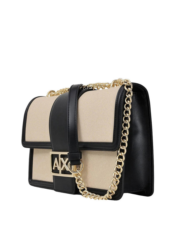 Armani Exchange Borsa A Tracolla Armani Exchange - Nero/Beige