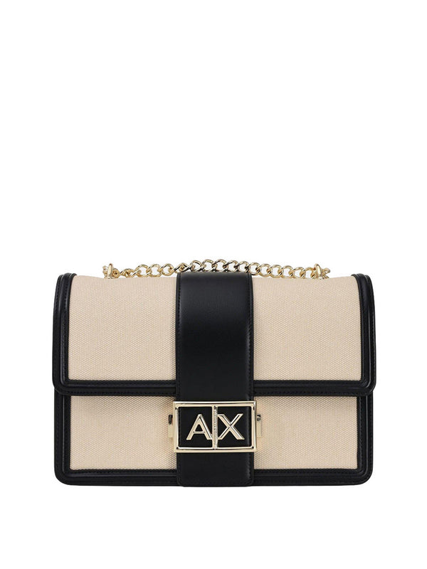 Armani Exchange Borsa A Tracolla Armani Exchange - Nero/Beige