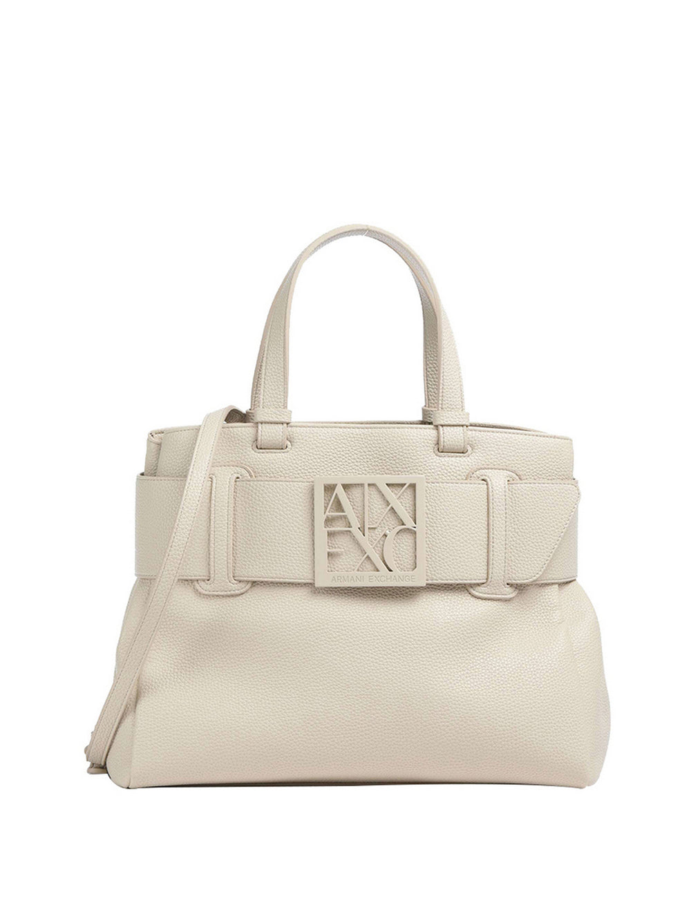 Armani Exchange Shopper Armani Exchange In Tessuto Tecnico - Crema