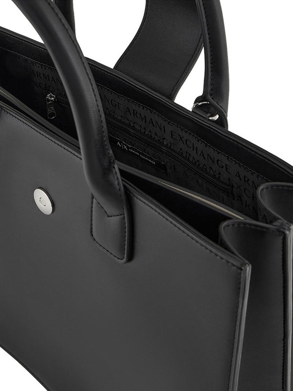 Armani Exchange Shopper Armani Exchange In Tessuto Tecnico - Nero