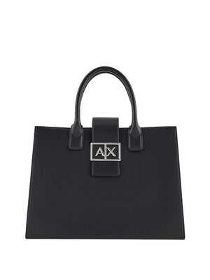 Armani Exchange Shopper Armani Exchange In Tessuto Tecnico - Nero