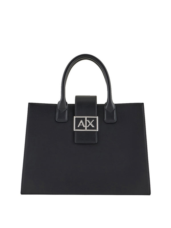 Armani Exchange Shopper Armani Exchange In Tessuto Tecnico - Nero