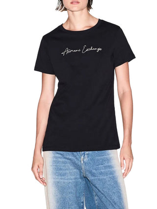 Armani Exchange T-Shirt Armani Exchange In Jersey - Nero/Oro
