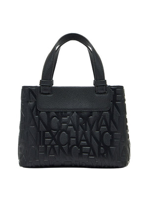 Armani Exchange Shopper Armani Exchange Tono Su Tono - Nero