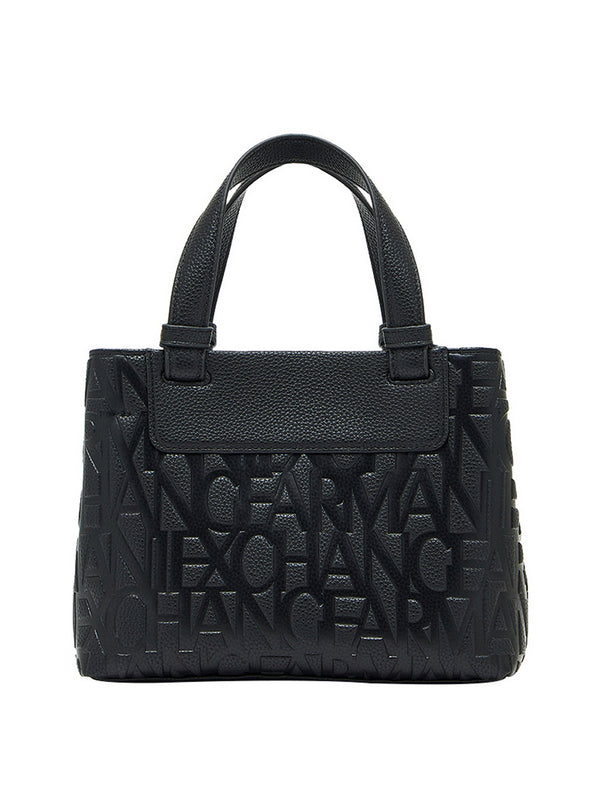 Armani Exchange Shopper Armani Exchange Tono Su Tono - Nero