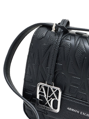ARMANI EXCHANGE Borsa A Tracolla Armani Exchange Con Logo All Over Nero