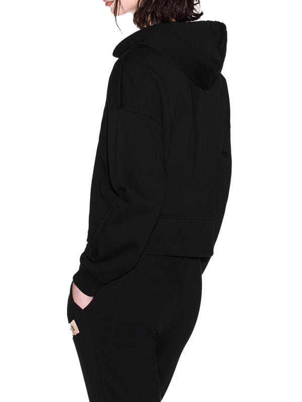 ARMANI EXCHANGE Felpa Armani Exchange Con Zip in French Terry di Cotone Nero