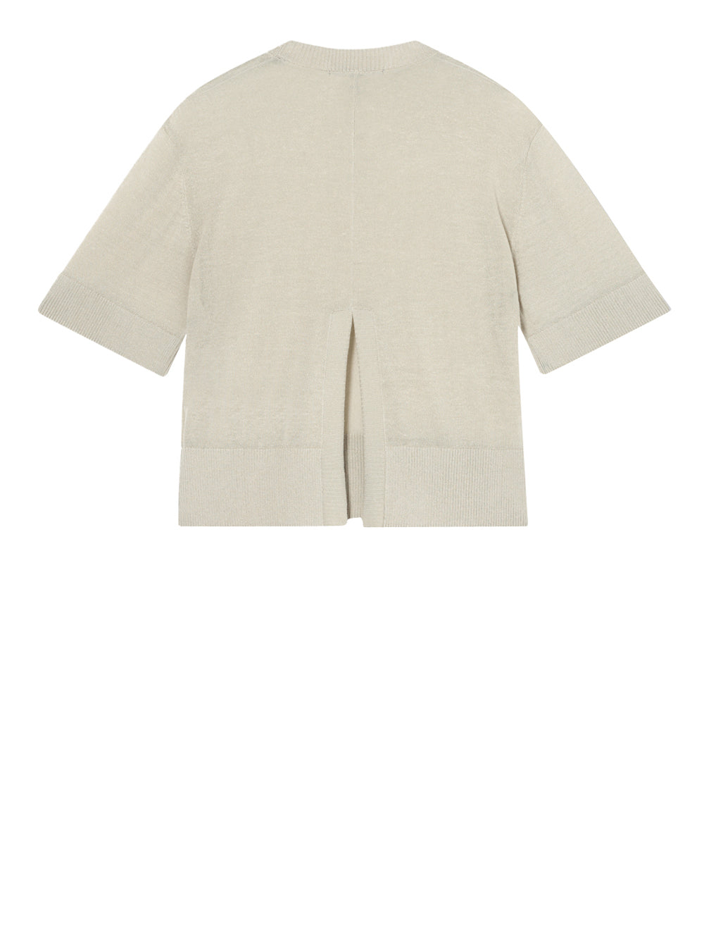ARMANI EXCHANGE Top Armani Exchange In Misto Lino Con Spacco Posteriore Beige