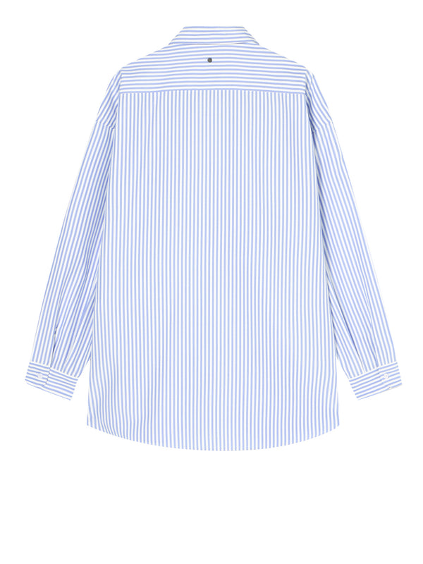 ARMANI EXCHANGE Camicia Armani Exchange Over A righe Bianco/Blu