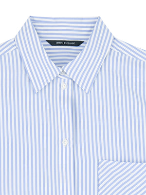 ARMANI EXCHANGE Camicia Armani Exchange Over A righe Bianco/Blu