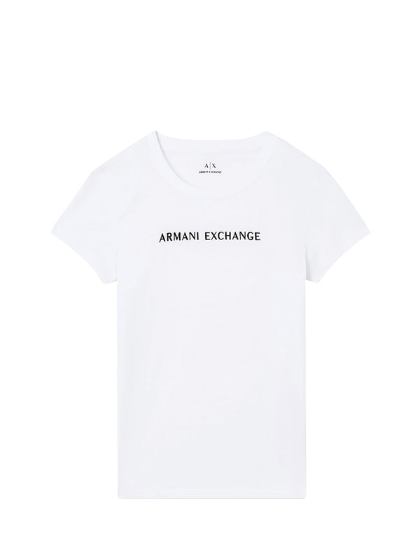 ARMANI EXCHANGE T-shirt Armani Exchange Slim Fit Con Logo Lettering - Bianco