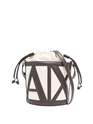 ARMANI EXCHANGE Borsa A Secchiello Armani Exchange Con Logo Sagomato - Marrone