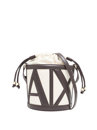 ARMANI EXCHANGE Borsa A Secchiello Armani Exchange Con Logo Sagomato - Marrone
