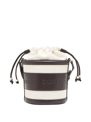 ARMANI EXCHANGE Borsa A Secchiello Armani Exchange Con Logo Sagomato - Marrone