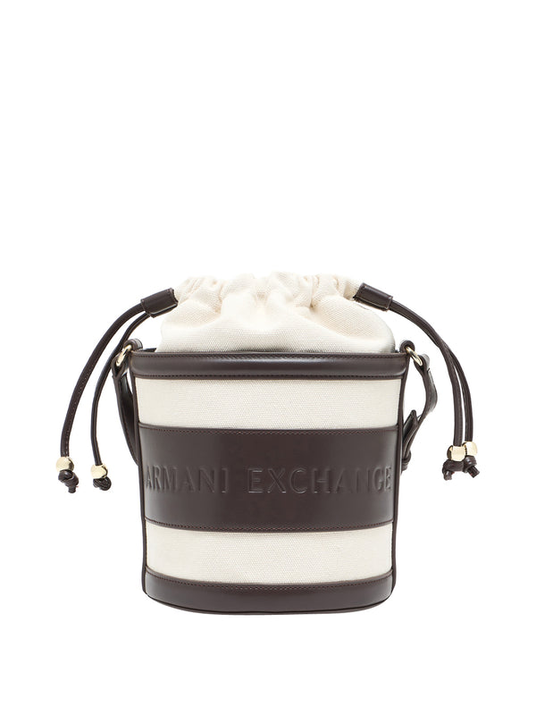 ARMANI EXCHANGE Borsa A Secchiello Armani Exchange Con Logo Sagomato - Marrone