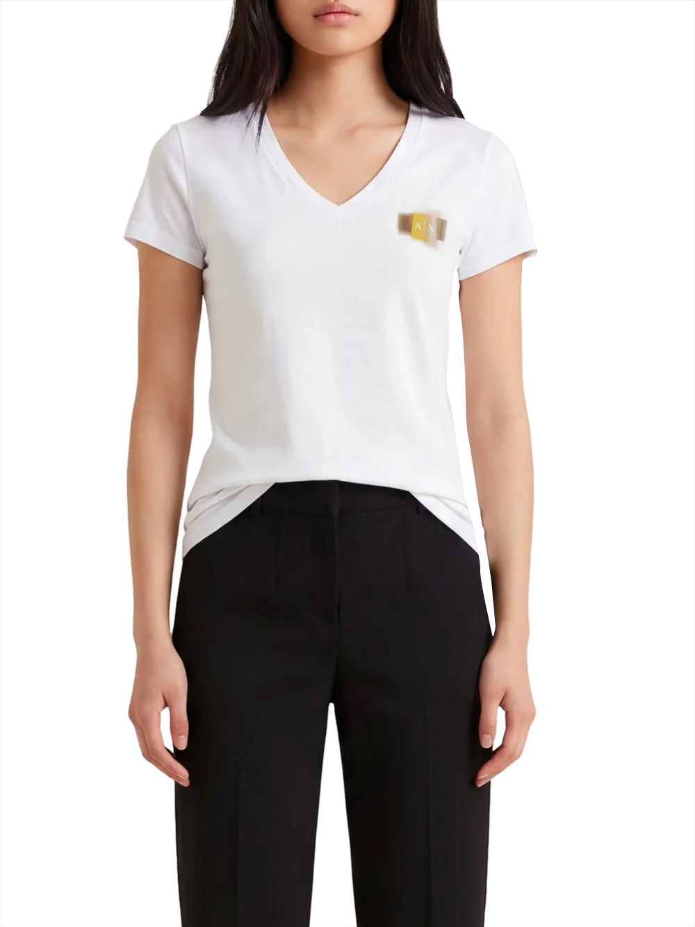 ARMANI EXCHANGE T-Shirt Armani Exchange Logo Frontale - Bianco