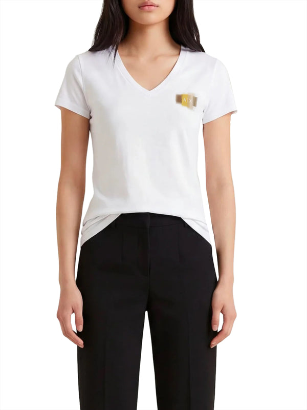 ARMANI EXCHANGE T-Shirt Armani Exchange Logo Frontale - Bianco