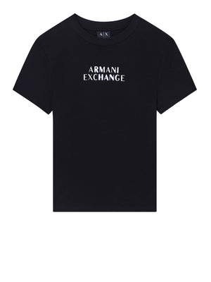 ARMANI EXCHANGE T-shirt Armani Exchange Regular Fit in Jersey di Cotone Classico Nero