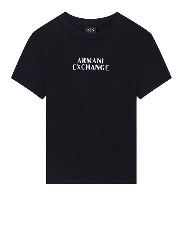 ARMANI EXCHANGE T-shirt Armani Exchange Regular Fit in Jersey di Cotone Classico Nero