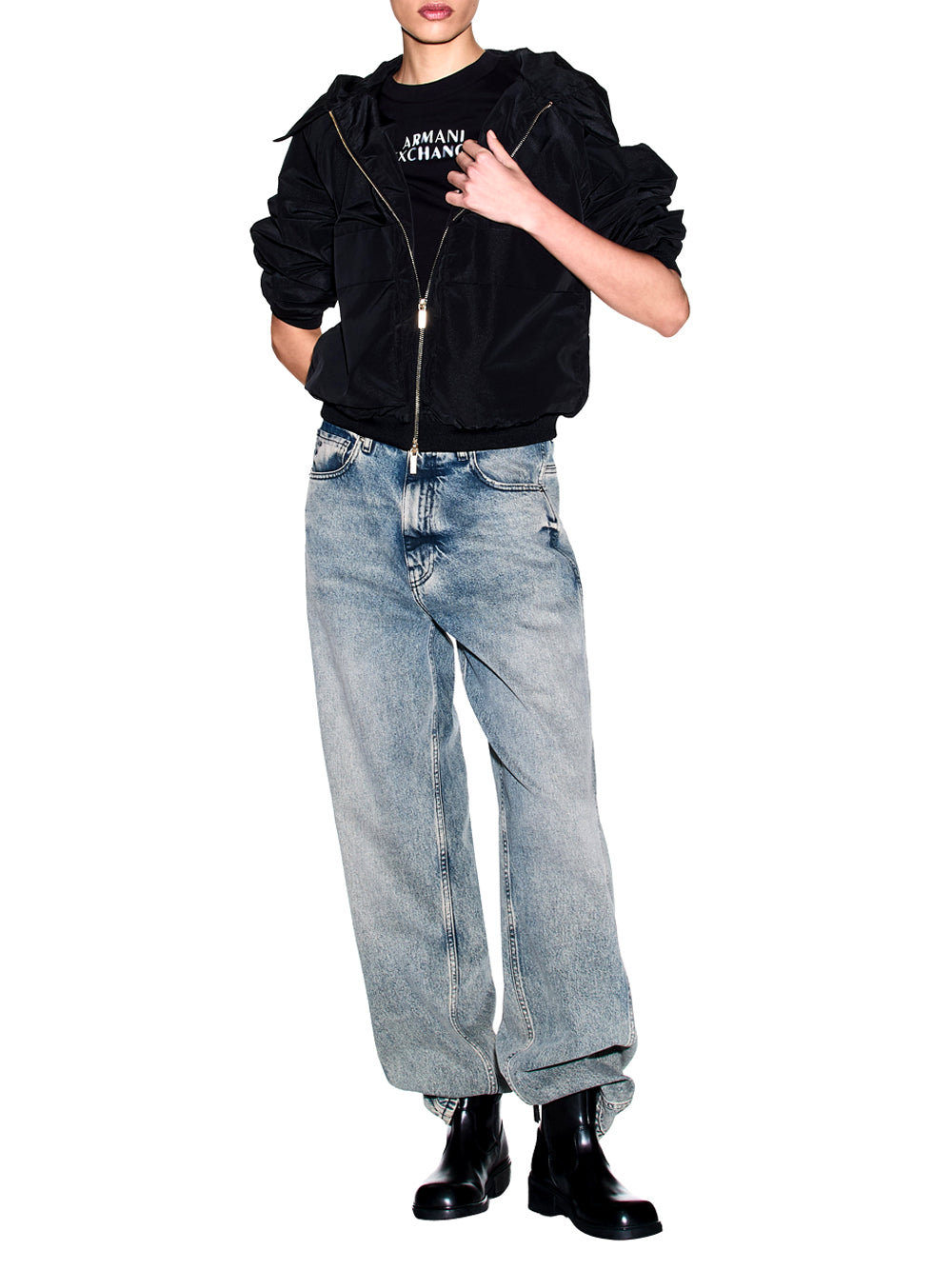 ARMANI EXCHANGE T-shirt Armani Exchange Regular Fit in Jersey di Cotone Classico Nero