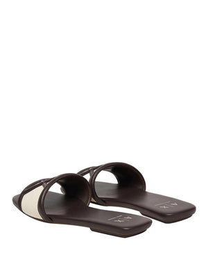 Armani Exchange Sandalo Basso Armani Exchange - Crema/Marrone Scuro