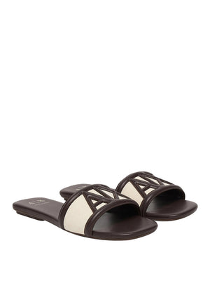 Armani Exchange Sandalo Basso Armani Exchange - Crema/Marrone Scuro
