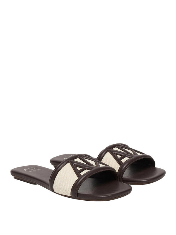 Armani Exchange Sandalo Basso Armani Exchange - Crema/Marrone Scuro