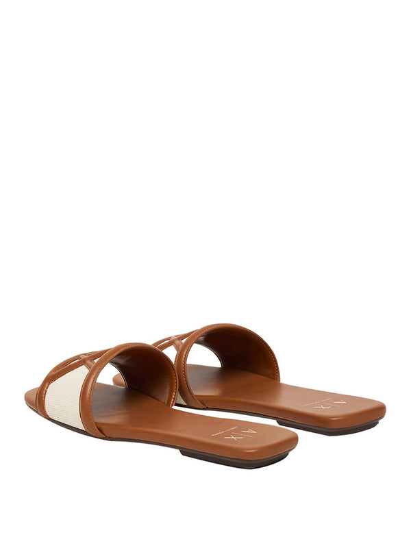 Armani Exchange Sandalo Basso Armani Exchange - Crema/Marrone