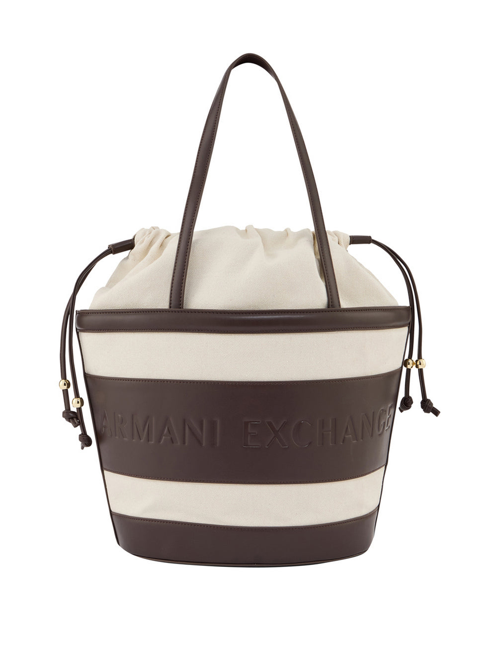 Armani Exchange Borsa Shopper Armani Echange - Bianco/Marrone