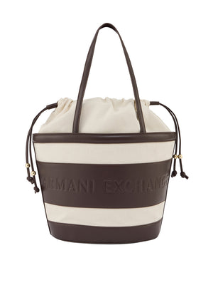 Armani Exchange Borsa Shopper Armani Echange - Bianco/Marrone