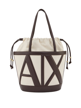 Armani Exchange Borsa Shopper Armani Echange - Bianco/Marrone