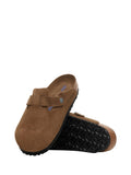 Birkenstock Ciabatte Birkenstock Boston Plantare Morbido Pelle Scamosciata Marrone