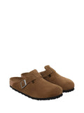 Birkenstock Ciabatte Birkenstock Boston Plantare Morbido Pelle Scamosciata Marrone
