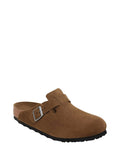 Birkenstock Ciabatte Birkenstock Boston Plantare Morbido Pelle Scamosciata Marrone