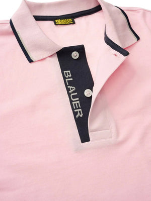 BLAUER Polo Doppia Riga Logata Parkson Blauer - Rosa