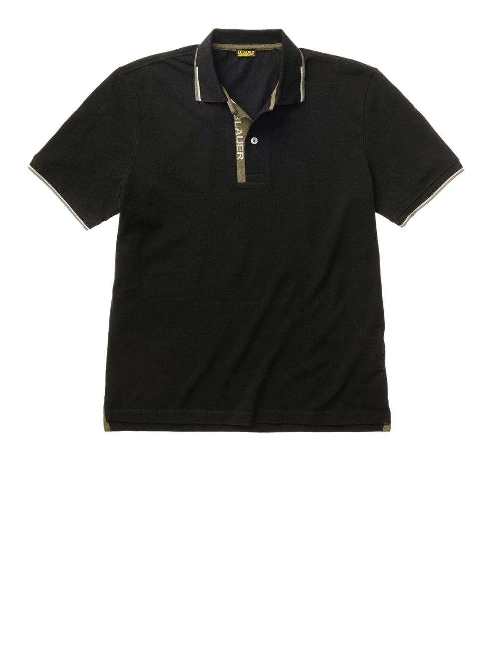 BLAUER Polo Doppia Riga Logata Parkson Blauer - Nero