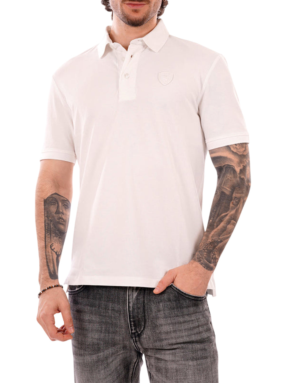 Blauer Polo Albans Blauer - Bianco