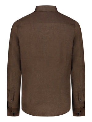 Brian Brome Camicia Uomo - Marrone