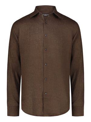 Brian Brome Camicia Uomo - Marrone