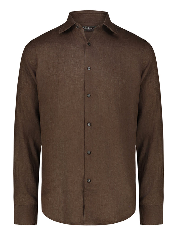 Brian Brome Camicia Uomo - Marrone